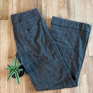 Express Sz0 Wide Leg Brown Plaid Business Pants